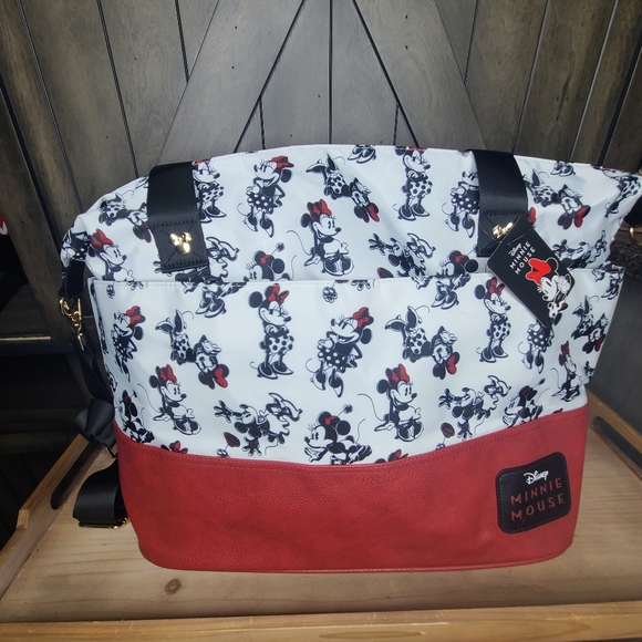 NWT Disney Minnie Mouse Large Tote/ Weekender Bag by Bioworld 22 x 14 x 7 - Picture 3 of 13